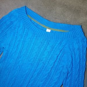 JCP Cable Knit Boat Neck Pullover Sweater